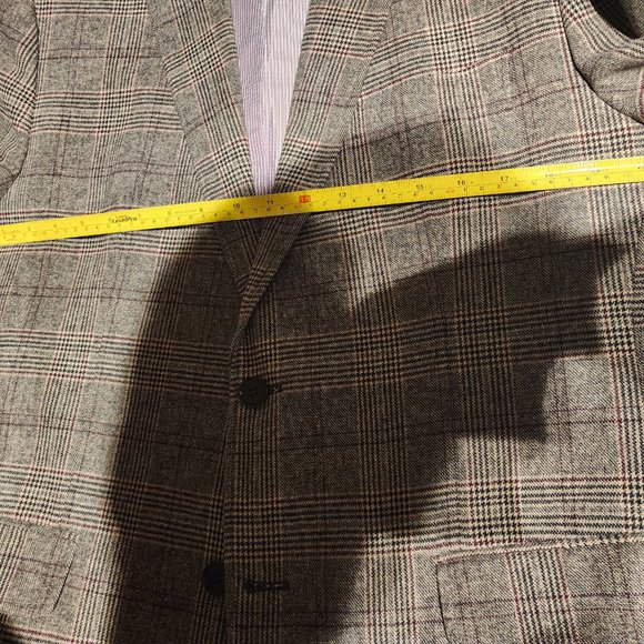 NWOT Banana Republic Men's Sport Coat Brown Plaid 42R Italian Fabric TailoredFit - Picture 4 of 10